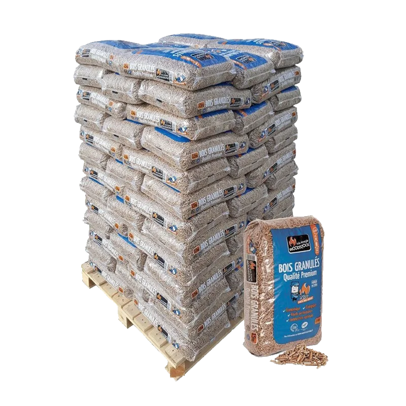 Pellet di Legno Francese Crépito® Premium – Bancale da 1080 kg (72 sacchi)