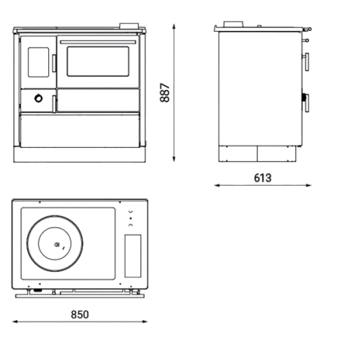 CUCINA IN GHISA A LEGNA – MODELLO CLASICA 11KW