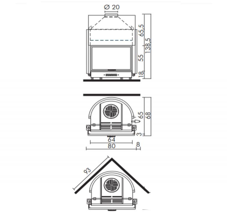 TERMOCAMINO EDILKAMIN A LEGNA – MAXI