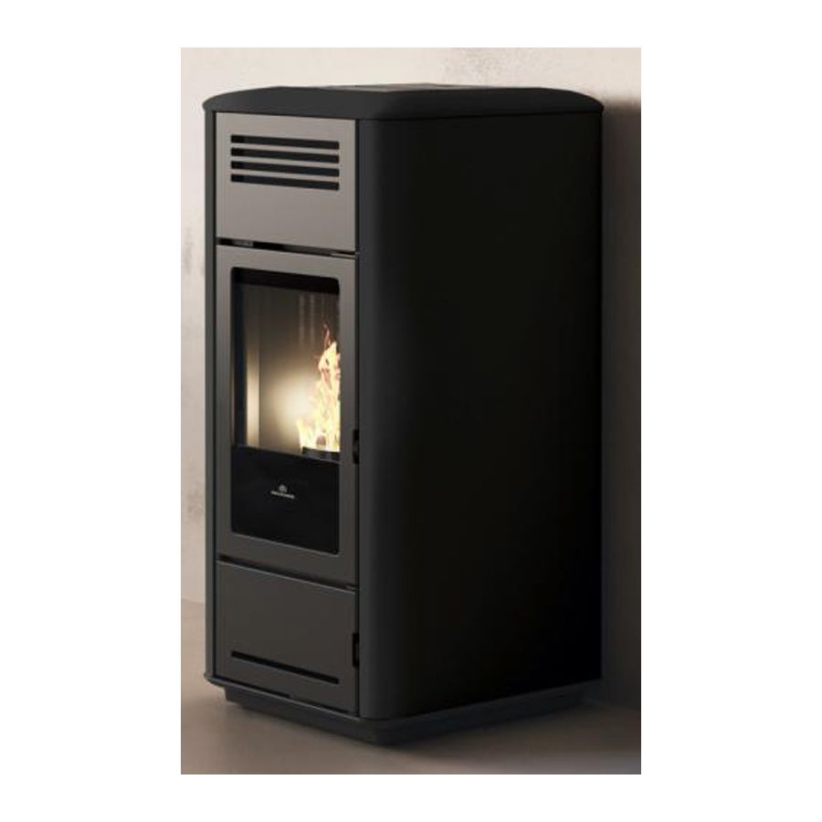 TERMOSTUFA A PELLET EDILKAMIN MILLA H 12 UP SERIE ACCIAIO/CERAMICA