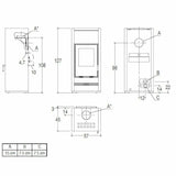 Piazzetta E928 BCS stufa a legna 11,1 kW