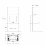 Piazzetta DAVOS MC 70/51 stufa caminetto a legna 11 kW