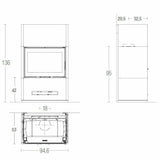 Piazzetta BERNA MC 85/55 BL stufa caminetto a legna 11 kW