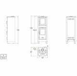 Superior Malika stufa a legna con forno 6,2 KW