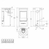 Piazzetta E929 M stufa a legna 7,9 kW