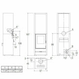 Piazzetta E928 H BCS stufa a legna 11,1 kW