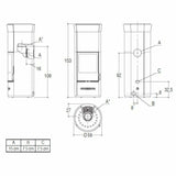 Piazzetta E929 T BCS stufa a legna 7,8 kW