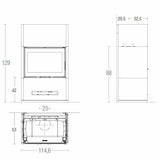 Piazzetta BERNA MC 105/48 BL stufa caminetto a legna 12 kW