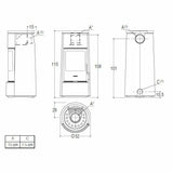 Piazzetta E924 M stufa a legna 7,2 kW, scarico superiore, base fissa