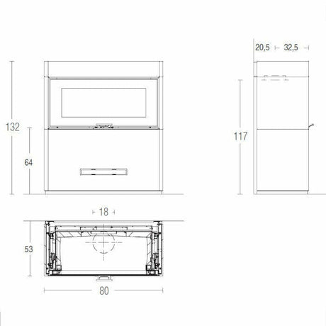 Piazzetta LUGANO MC 70/51 stufa caminetto a legna 11 kW