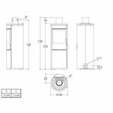 Piazzetta E924 A BCS stufa a legna 7,2 kW scarico superiore base fissa