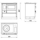 CUCINA IN GHISA A LEGNA – MODELLO CLASICA 11KW