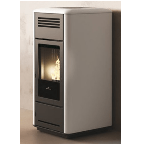 TERMOSTUFA A PELLET EDILKAMIN MODELLO MILLA H 15 KW UP ACCIAIO/CERAMICA