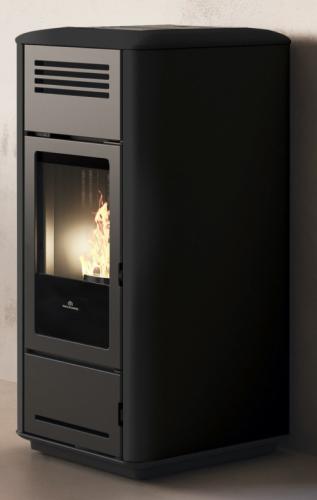 TERMOSTUFA A PELLET EDILKAMIN MILLA H 12 UP SERIE ACCIAIO/CERAMICA