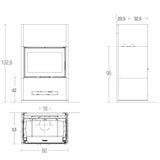 Piazzetta BERNA MC 70/51 stufa caminetto a legna 11 kW