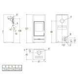 Piazzetta E128 BCS stufa a legna 11,1 kW a convezione naturale