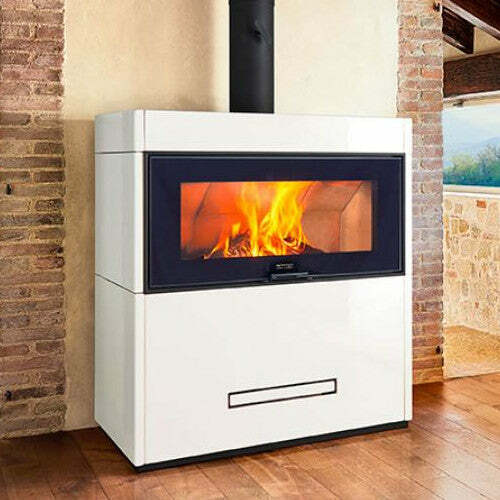 Piazzetta LUGANO MC 85/55 BL stufa caminetto a legna 11 kW