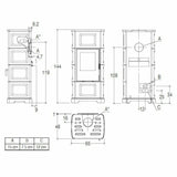 Piazzetta E928 C stufa a legna 11 kW