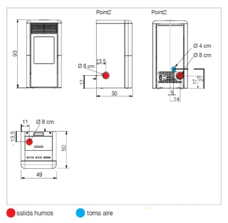 TERMOSTUFA A PELLET EDILKAMIN IDROPOINT 11,10 KW
